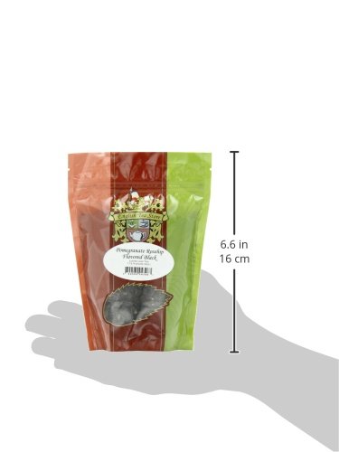 Pomegranate Rosehip Flavored Black Tea Pouches - 4oz| Loose Leaf Ceylon Blend with Fruity Tart Taste | Sweet and Smooth Herbal Infusion | Enjoy Hot or Iced | Caffeine Rich