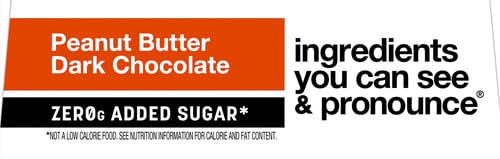 KIND ZERO Added Sugar Bars, Peanut Butter Dark Chocolate, Keto Friendly Snacks, Gluten Free, 5g Protein, 5 Count