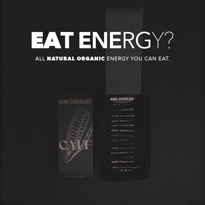 CAFF All Natural Energy Bites - Caffeinated Chocolate for Energy Boost - No Added Sugar - 65mg Caffeine Chocolate Bars โ 15 Calorie Organic Caffeine Snacks - Vegan, Gluten-Free, Keto (20 Bites)