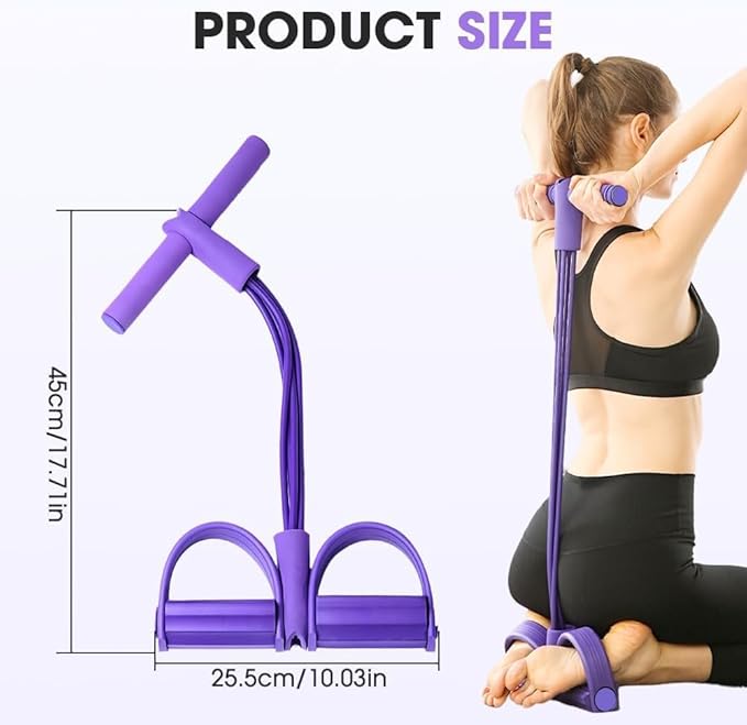 Multifunctional Tension Cor,4/6 Tube Resistance Bands with Handles and Foot Straps,Pedal Puller, Sit Up Exercise Equipment for Home Workout & Training