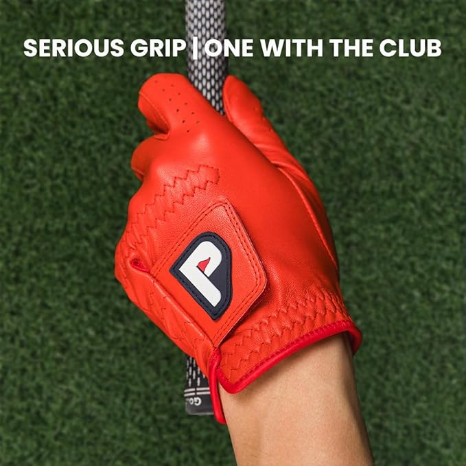 PUR3 Individual - Cabretta Leather Men's Golf Glove, Ultra Soft, with Ball Marker for Right Hand and Left Hand Golfers