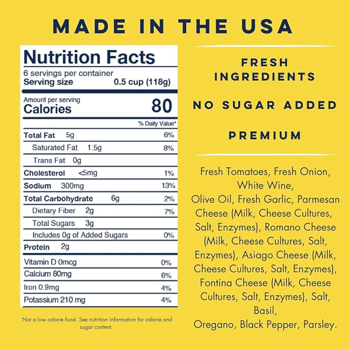 Yo Mama's Foods Low Carb Four Cheese Pasta Sauce, No Sugar Added | (3) 25 Ounce Jars | Gluten Free, Keto and Paleo Friendly, crafted with Whole, Fresh Ingredients