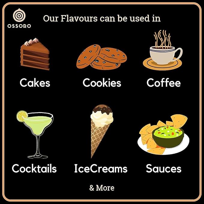Ossoro Essence Baker's Rum Pastry Food Flavour with No Sugar Added, Non-GMO, Gluten-Free Flavors Perfect for Cakes, Snacks, Ice creams, Candies, Baking