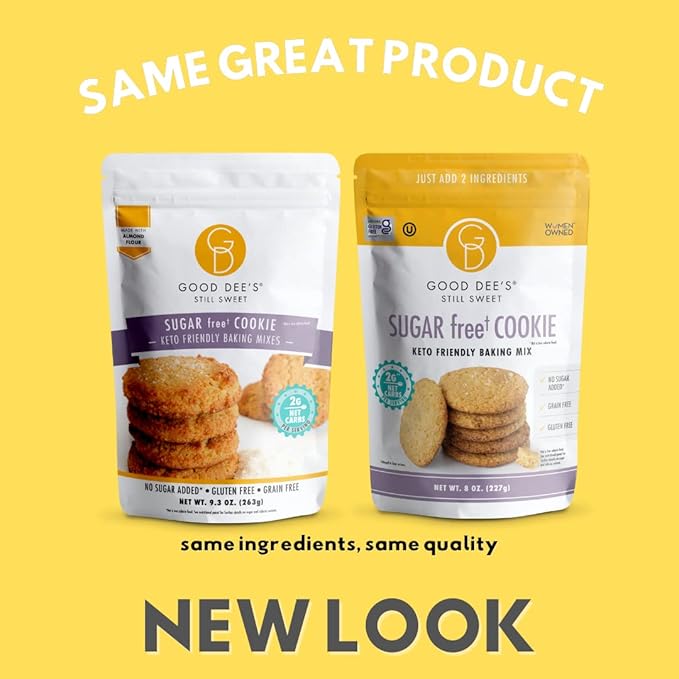 Good Dees Low Carb Baking Mix, Sugar Cookie Mix, Keto Baking Mix, No Sugar Added, Dairy-Free, Gluten Free, Soy-Free, Diabetic, Atkins & WW Friendly - (2g Net Carbs, 12 Servings (Sugar)
