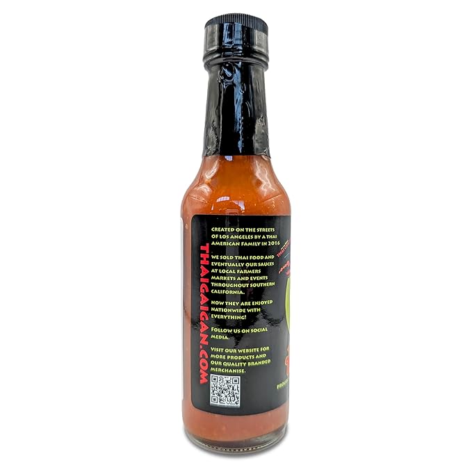 GaiGan - Thai Chili Pineapple Hot Sauce, Low-Calorie, All Natural Vegan Condiments with Low Sodium, Gluten Free & No Preservatives, 150 mL