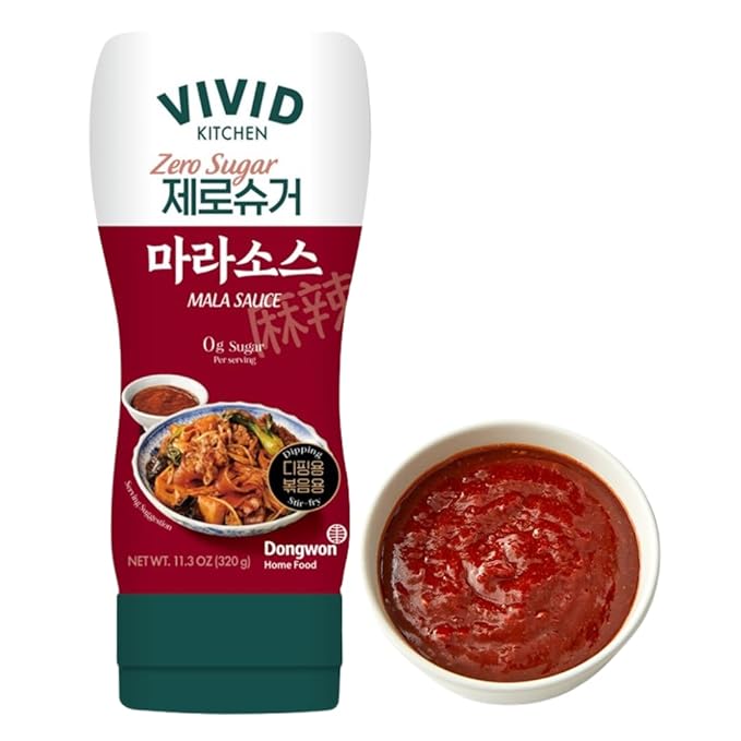 VIVID KITCHEN Mala Sauce | No Preservatives | Versatile, Easy-to-Squeeze (2 Pack) (Mala Sauce (Low Calorie & Zero Sugar))