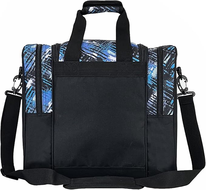 GRANDUP Bowling Ball Bag for Single Ball - Black Bowling accessories Ball Tote Bag Bowling Bag with Padded Ball Holder - Fits Bowling Shoes Up to Mens Size 14