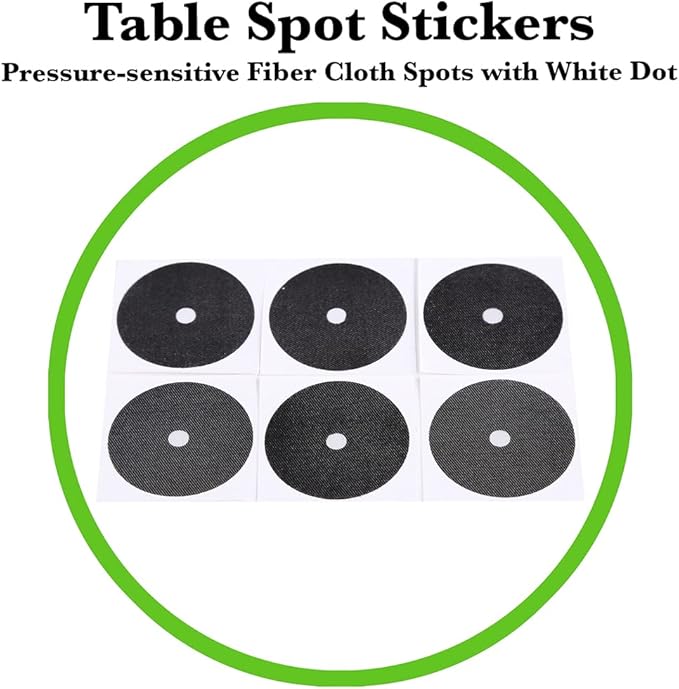 Billiard Pool Balls with Triangle Ball Rack, Cue Chalks, Table Spot Stickers & Tip Replacements - Pool Table Accessories