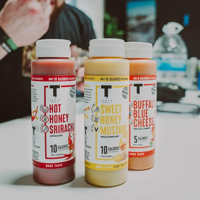 Taste Flavor Co. Wing Sauce and Marinade, Great Tasting, Keto Friendly, Low-Calorie Sauce (Sweet Honey Mustard)