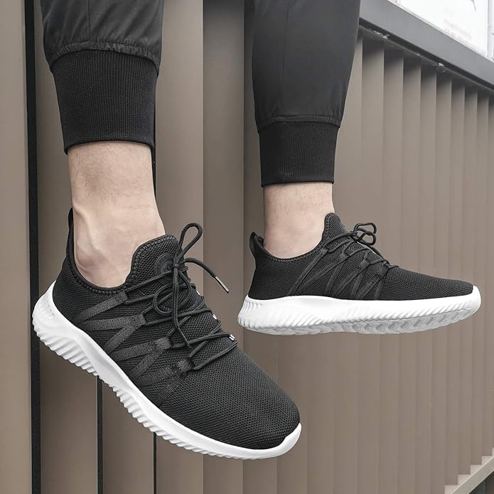 Feethit Mens Slip On Running Shoes Breathable Lightweight Comfortable Fashion Non Slip Sneakers for Men
