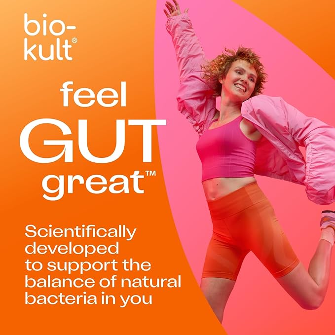 Bio-Kult Gut Health Probiotic Supplement, 14 Strains, Probiotics for Women & Men, Immune Support, Digestive Health, Shelf-Stable, Non-GMO and Gluten-Free, Capsules, 60 Count (Pack of 1)