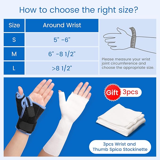 VELPEAU Carpal Tunnel Wrist Brace with Thumb Stabilizer Night Support, Completely Stabilizes Wrist Thumb Joint, Pain Relief for Tendonitis, De Quervain's Tenosynovitis, Arthritis(Short, Right Hand, S)