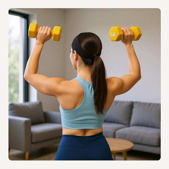 Amazon Basics Neoprene Dumbbell Hand Weights for Exercise and Muscle Toning