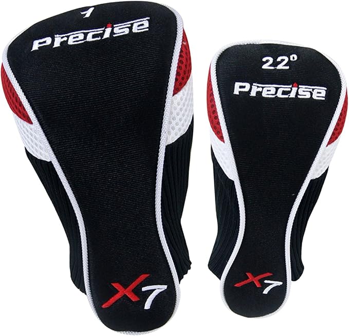 Precise X7 Kids Golf Clubs Set for Ages 3-5, 6-8, 9-12 | Right/Left Hand Girls & Boys Golf Clubs with Lightweight Graphite Shafts, Hybrid & Stand Bag