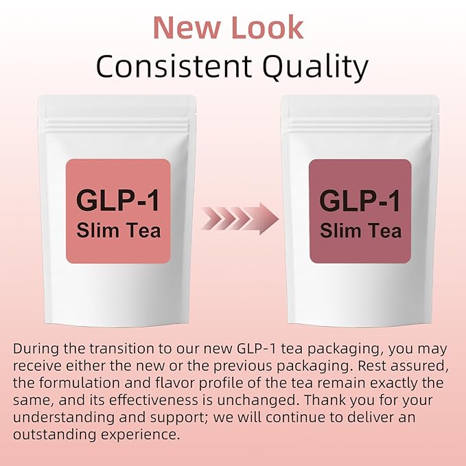 GLP-1 Herbal Tea,7 Precious Ingredients Formula to Complement Balanced Eating Habits, Yerba Mate, Cinnamon, Gardenia & More, No Sugar or Artificial Additives–30 Tea Bags (1 Pack)