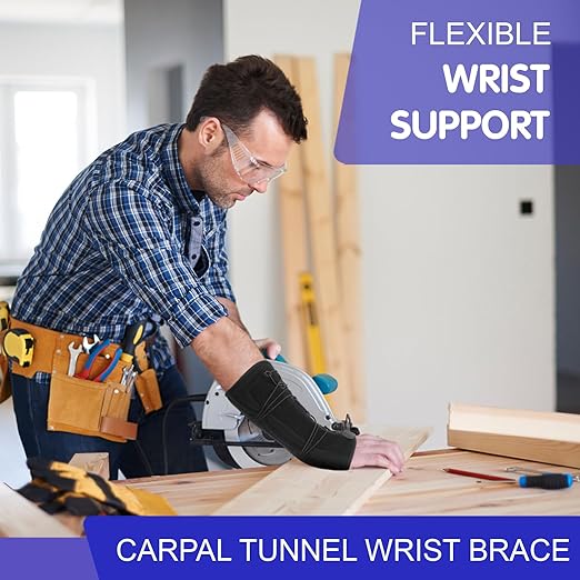 Carpal Tunnel Wrist Brace, Newly Upgraded Adjustable Drawstring Fixation, Nighttime Wrist Sleep Support Brace, Women Men Adjustable Splint, Pain Relief, Tendonitis, Arthritis (left hand)