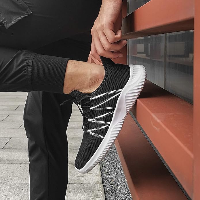 Feethit Mens Slip On Running Shoes Breathable Lightweight Comfortable Fashion Non Slip Sneakers for Men