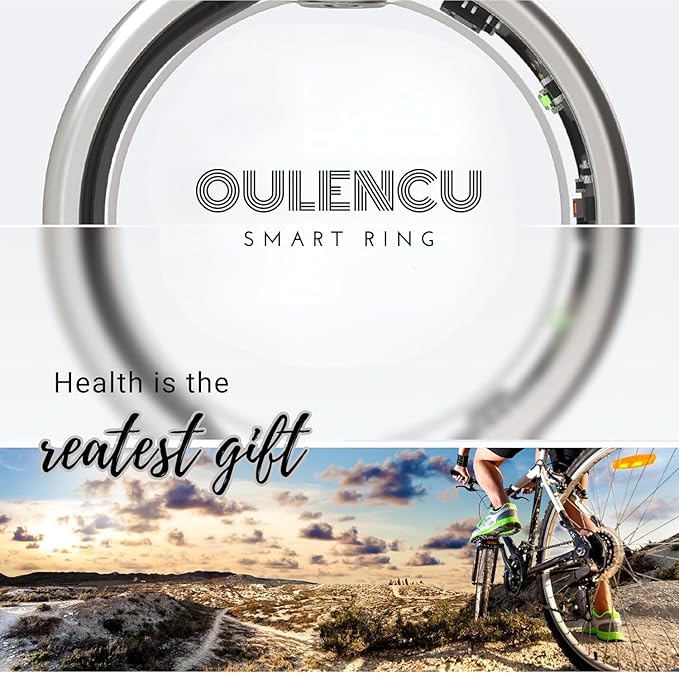 2025 Smart Ring for Women Men, Sleep Tracker Ring, Fitness Smart Ring, Activity Tracker,Sleep Monitor, Stress/Heart Rate/Women's Calories Steps Tracking-No APP Subscription (Black, #9-59.5mm/2.34")