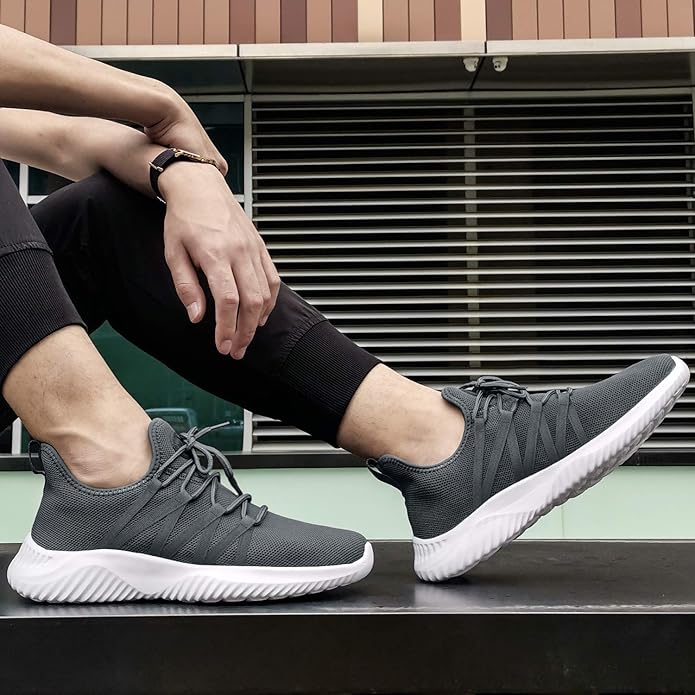 Feethit Mens Slip On Running Shoes Breathable Lightweight Comfortable Fashion Non Slip Sneakers for Men