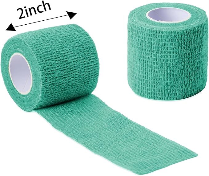 100 Rolls Self Adhesive Bandage Wrap 2 inch Cohesive Bandage Wrap Stretch Bandages Wraps Tape Elastic Self-Adherent Tape for Wrist Ankle Sports Swelling Sprains (Skin)