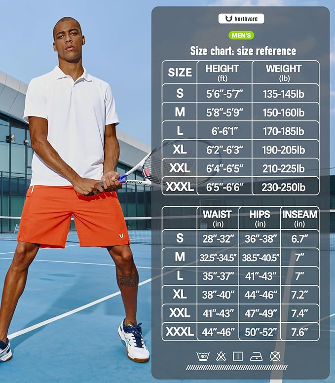 NORTHYARD Men's Running Athletic Shorts 5"/ 7"/ 9" Workout Gym Short Tennis Quick Dry Active Sport Hiking Basketball