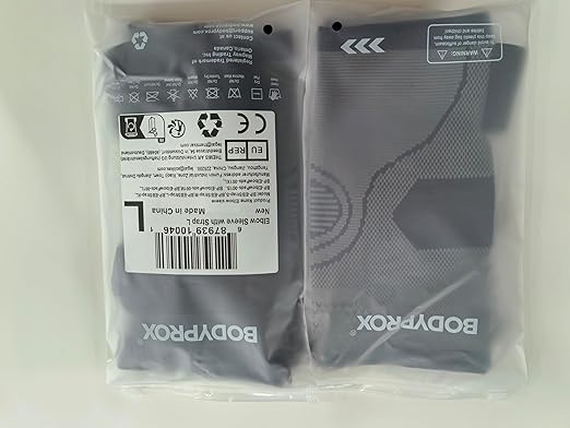 Bodyprox Elbow Brace with Strap for Tendonitis 2 Pack, Tennis Elbow Compression Sleeves, Golf Elbow Treatment