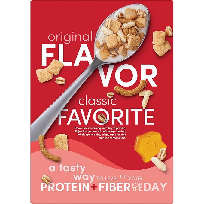 Kashi GO Protein Cereal, 12g Protein, 12g Fiber, Original, 12.3oz Box (1 Box)