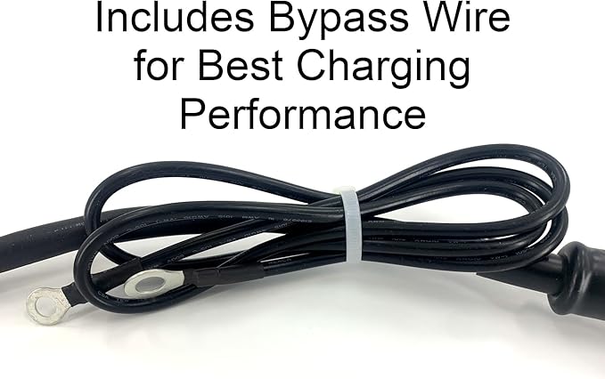 48 Volt Charger with 3-Pin Round Connector for Club Car Golf Carts Replaces PowerDrive 3 Charger 26580, 22110 Includes OBC Bypass Wire (JAC1548H-CLUB)