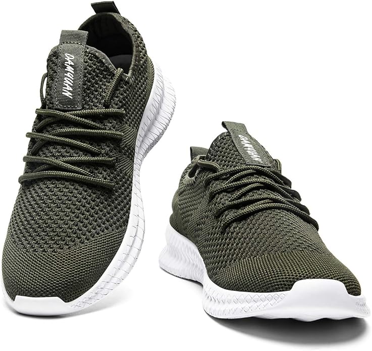 FUJEAK Men Running Shoes Men Casual Breathable Walking Shoes Sport Athletic Sneakers Gym Tennis Slip On Comfortable Lightweight Shoes