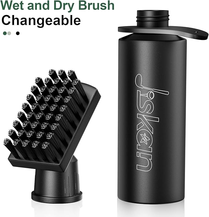 2 Pack Pro Golf Club Cleaner Brush Combo with Squeeze Water Bottle 7.5 Inches Holds 4 Ounces of Water, Essentials Golf Accessories for Men, Best Golf Gifts for Men