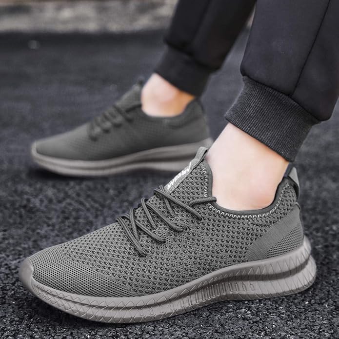 FUJEAK Men Running Shoes Men Casual Breathable Walking Shoes Sport Athletic Sneakers Gym Tennis Slip On Comfortable Lightweight Shoes