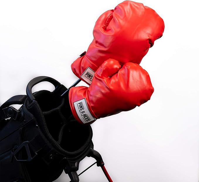 Pins & Aces Boxing Glove Driver Head Cover - Premium, Hand-Made Classic Boxing Glove 1W Headcover - Funny, Tour Quality Golf Club Cover - Style and Customize Your Golf Bag