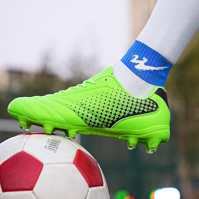 LIZRHA Soccer Shoes for Boys Girls Soccer Cleats Boys Girls Kids Athletic Outdoor Football Shoes Youth Football Cleats Outdoor & Indoor Soccer Shoes Lightweight, Running & Training for Students
