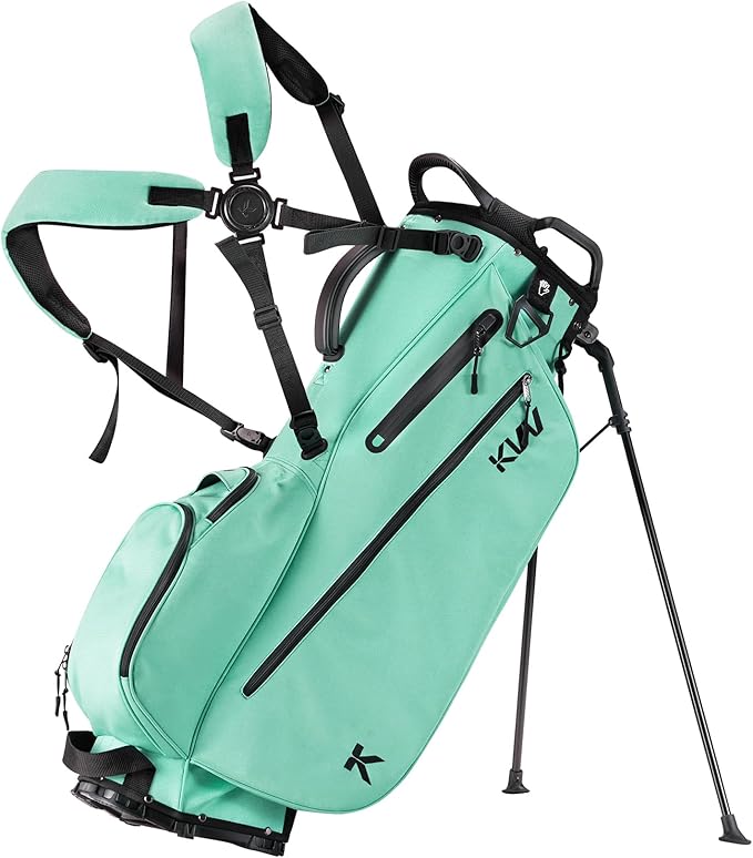 KVV Lightweight Golf Stand Bag with 7 Way Full-Length Dividers, 5 Zippered Pockets, Automatically Adjustable Dual Straps,Elegant Design