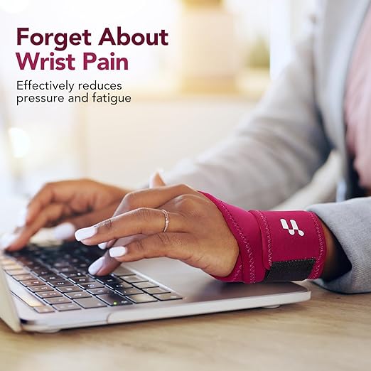Wrist Brace with Soft Thumb Opening for Mild Carpal Tunnel Relief Tendonitis Arthritis Sprains (Not for Thumb), Compression Wrist Brace for Right Hand, Adjustable Wrist Support Wrap, 1 Unit