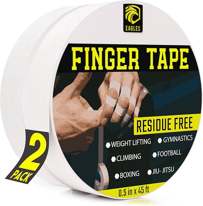 EAGLES Finger Tape Skin Friendly Strong Athletic Sports Tape for Volleyball BJJ Rock Climbing BBB jiu Jitsu Grappling MMA Martial Arts Weight Traning Wrestling Hand Foot Knob Tape