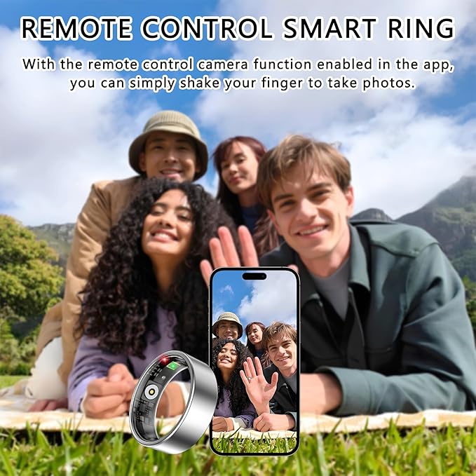 Smart Ring for Women Men, Sleep Tracker Ring, Waterproof Fitness Tracker Health Rings with Heart Rate Monitoring, Blood Oxygen,Stress Distance Calories Steps Tracking,No Subscription Fee(Silver, #10)