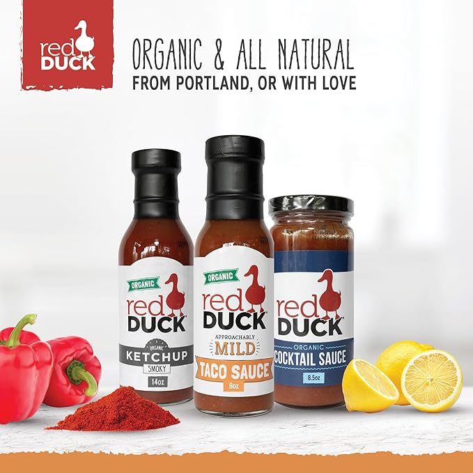 Red Duck Approachably Mild Organic Taco Sauce - Gluten-Free, Vegan, 8 ounces