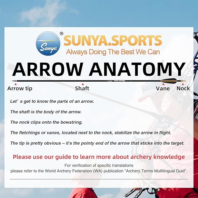 SUNYA 12-Pack 30 Inch Carbon Arrows Spine 500 or 400 for 40-60 LBS Bows|Switch to Recurve/Compound Modes, Anti-Loose O-Ring & TPU Vanes for Hunting/Target Practice