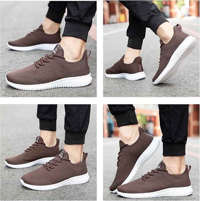 VAMJAM Men's Running Shoes Ultra Lightweight Breathable Walking Shoes Non Slip Athletic Fashion Sneakers Mesh Workout Casual Sports Shoes
