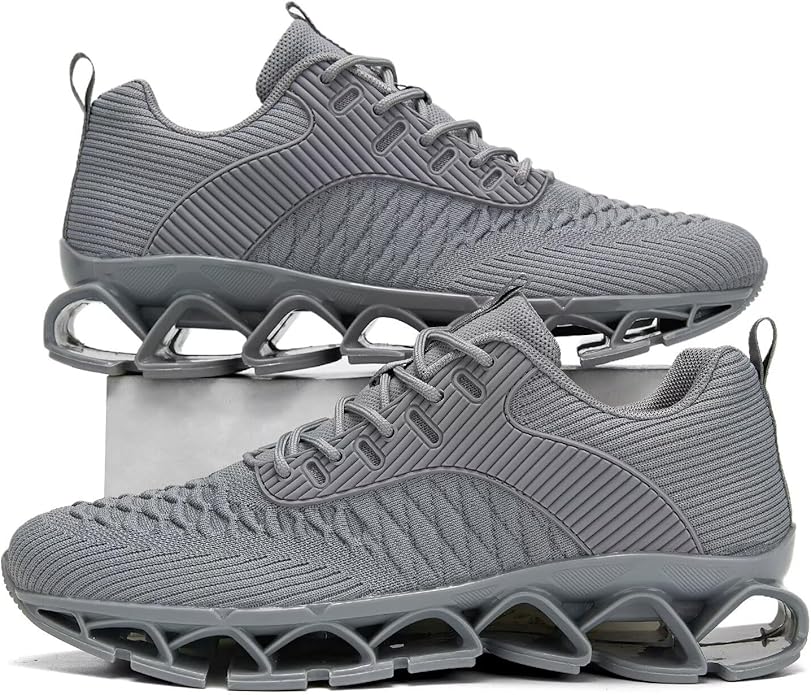 Men's Slip on Walking Running Shoes Blade Tennis Casual Fashion Sneakers Comfort Non Slip Work Sport Athletic Trainer
