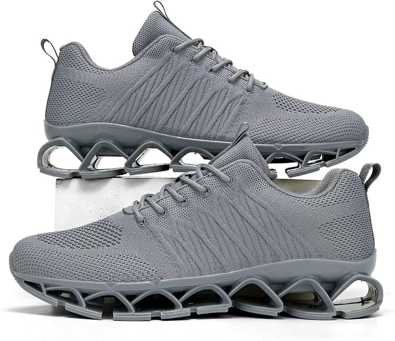 Men's Slip on Walking Running Shoes Blade Tennis Casual Fashion Sneakers Comfort Non Slip Work Sport Athletic Trainer