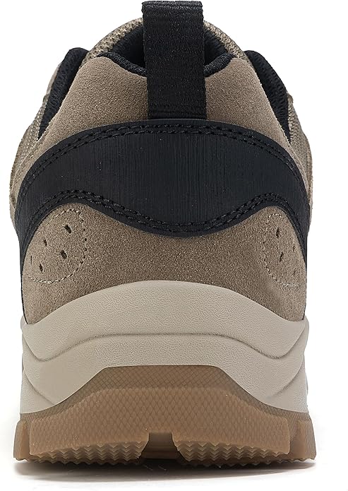 OL OUTJET LEGEND Men's Waterproof Hiking Shoes Leather Comfortable Lightweight Anti-Slip Outdoor Walking Work Sneakers