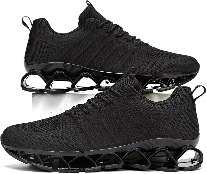 Men's Slip on Walking Running Shoes Blade Tennis Casual Fashion Sneakers Comfort Non Slip Work Sport Athletic Trainer
