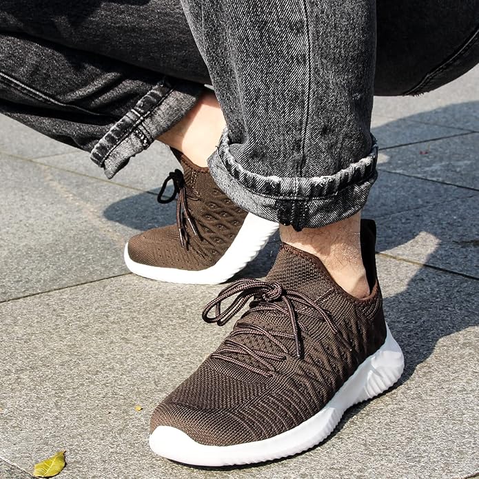 Feethit Mens Slip On Walking Shoes Lightweight Breathable Non Slip Running Shoes Comfortable Fashion Sneakers for Men