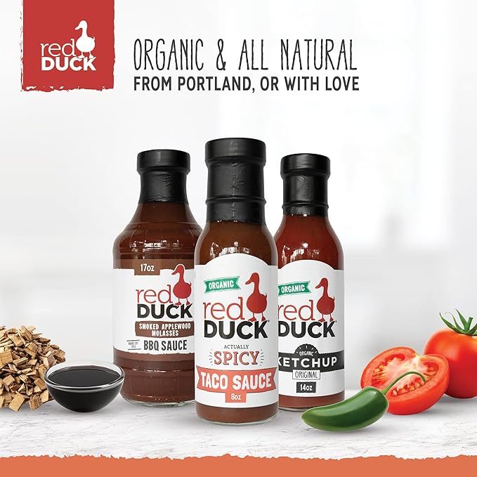 Red Duck Actually Spicy Organic Taco Sauce - Gluten-Free, Vegan, 8 ounces