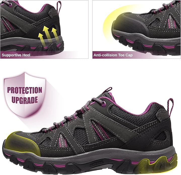 CAMELSPORTS Women's Hiking Shoes Breathable Trail Running Shoes Non-Slip Lightweight Outdoor Sneakers for Trekking Walking