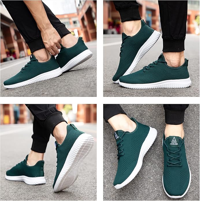 VAMJAM Men's Running Shoes Ultra Lightweight Breathable Walking Shoes Non Slip Athletic Fashion Sneakers Mesh Workout Casual Sports Shoes