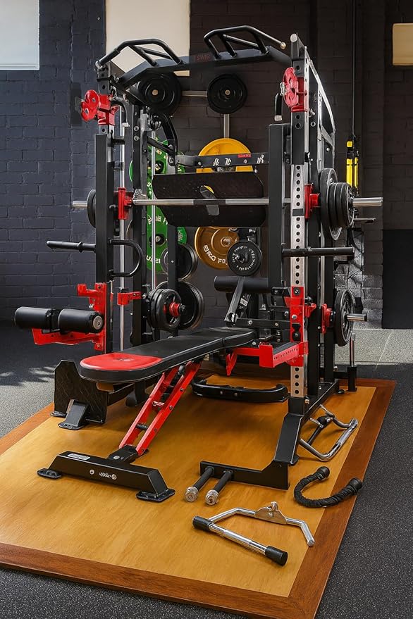 MiM USA Hercules 1001, The Commercial All in One Gym Machine w/ Leg Press, Adj Bench, Jammer Arms, Leg Extension & Complete Attachment