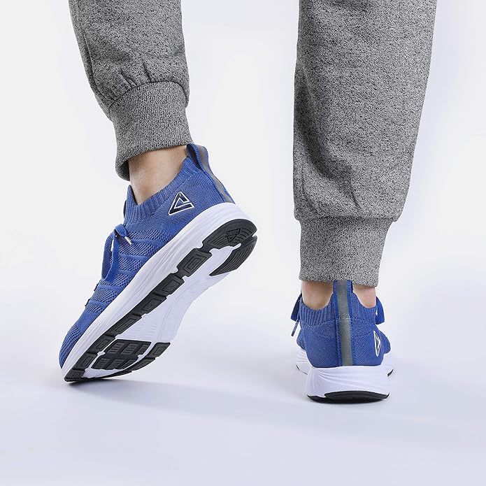 PEAK Mens Lightweight Walking Shoes Comfortable Slip On Sports Sneakers for Tennis, Gym, Running, Casual Workout